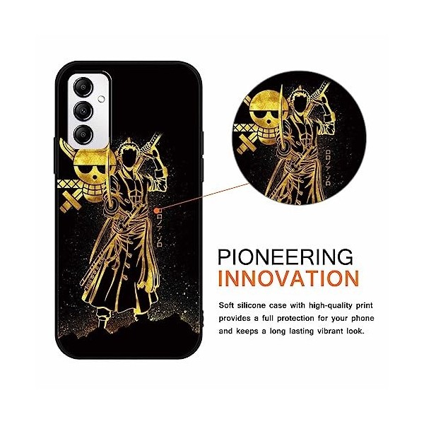 2 Pièces Coque pour Samsung Galaxy A14 5G 6.8 Anime Luffy Gear 5 Nika Zoro Brook Case Straw Hat Modèle Beau Manga Antichoc