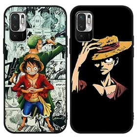 2 Pièces Coque pour Xiaomi Redmi Note 10 5G/10T 5G/Poco M3 Pro 4/5G 6.5 Case Anime Luffy Gear 5 Nika Zoro Manga Housse Étui