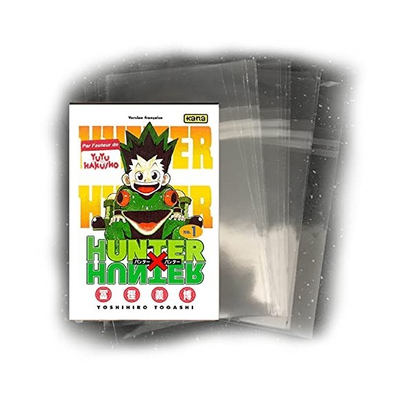 100 pochettes pour MANGAS 130x180mm : Les Chevaliers du Zodiaque, Hunter X Hunter, Toriko . My-smartup 