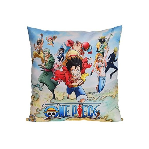 Elbenwald One Piece Coussin avec Skull et Motif de la Bande des Pirates pour Hommes Femmes Unisexe 40 x 40 cm Multicolore