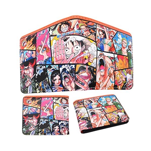 Babioms Portefeuille, Portefeuilles Anime, Luffy Portefeuille Garçons, Portefeuille en Cuir, Portefeuille Court à Deux Volets