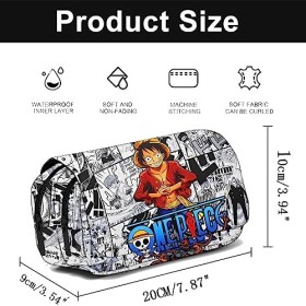 BSNRDX Anime Trousse Crayons Stylo Organiseur Trousse Dessin Animé Pencil Case Trousse à Crayons Grande Capacité Double Ferme