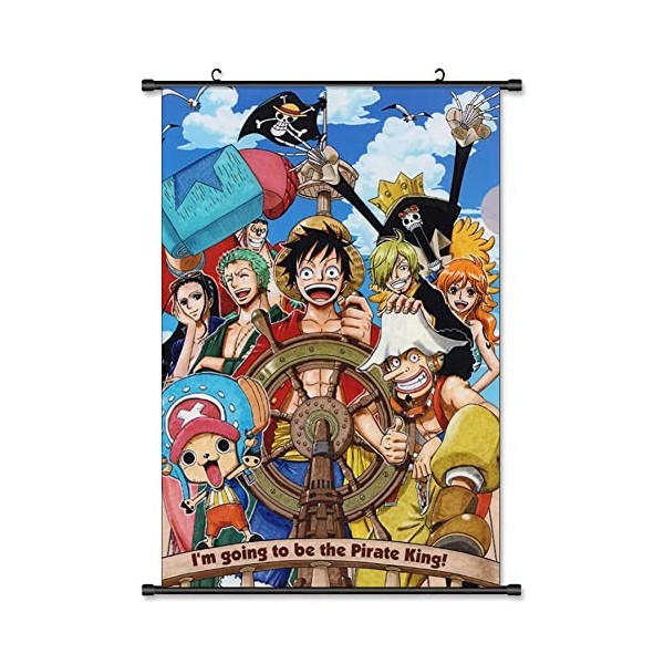 IFHDO ONE PIECE Poster de dessin animé ONE PIECE Poster à Dérouler en Tissu Décoration Murale Peinture à suspendre Anime pour
