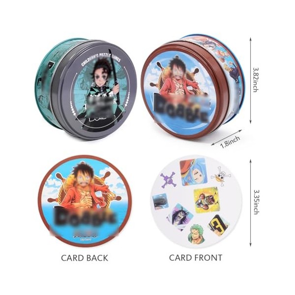 CBOSNF Jeu de société 2Pcs One-Piece Jeu de Cartes Jeu De Mémoire Concentration 55 Cartes, avec Dessins Playing Cards Devils