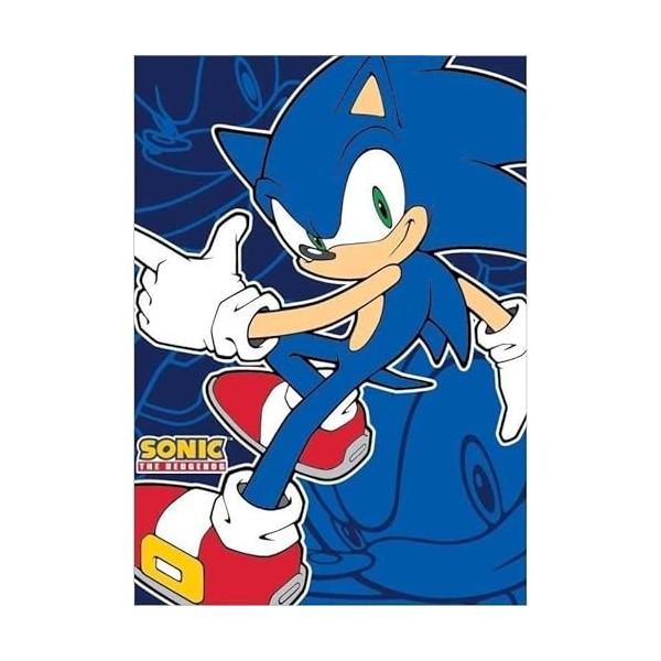 ILS I LOVE SHOPPING Couverture à carreaux douce et chaude 100 x 140 cm pour enfants, polaire avec impression ONE PIECE 