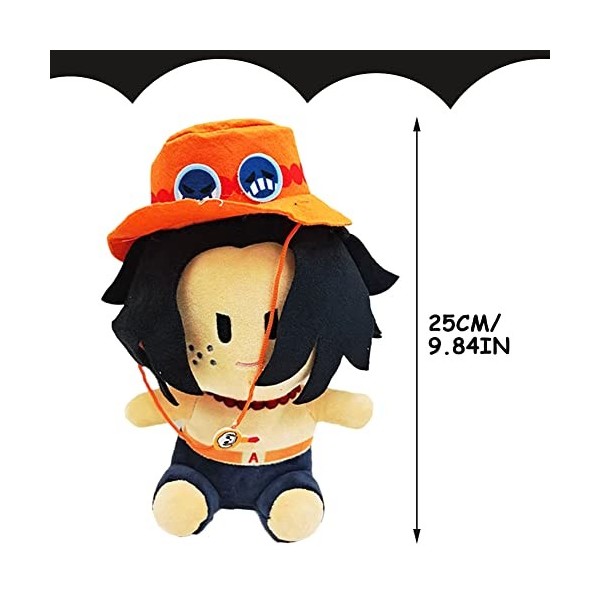 FYDZBSL One Piece Poupée en Peluche Anime Portgas·D·Ace Peluche Jouets Mignonnes en Peluche One Piece Animal Poupées Plush To