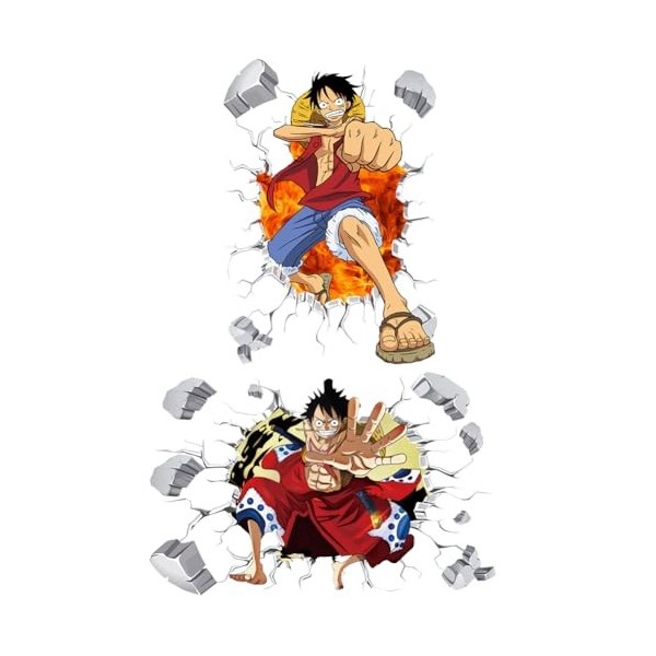 Stickers Muraux Luffy, Luffy Stickers Muraux,Luffy Sticker, Garçon Et Fille Chambre denfant Salon Cuisine Autocollants Murau