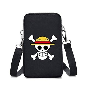 Anime One Piece Porte Monnaie Téléphone Portable Fermeture Éclair Porte-Monnaie Portefeuille Sac À Bandoulière en Mini Pochet