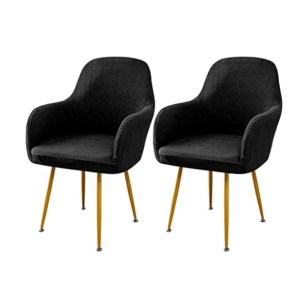 Housse de Chaise avec Accoudoirs Extensible 1/2/4/6 Housse Chaises De Dossier Bureau Fauteuil Jacquard Couverture De Chaise D