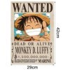 O-ne Piece Posters Wanted Anime Poster Poster O-ne Piece Wanted Vintage Affiche Luffy Poster Anime Décoration dIntérieur, Dé
