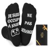 Sunia Chaussette Homme Humour,Chaussettes Antidérapantes pour hommes,Idee Cadeau Anniversaire Homme Noel Fête des Pères,Cadea