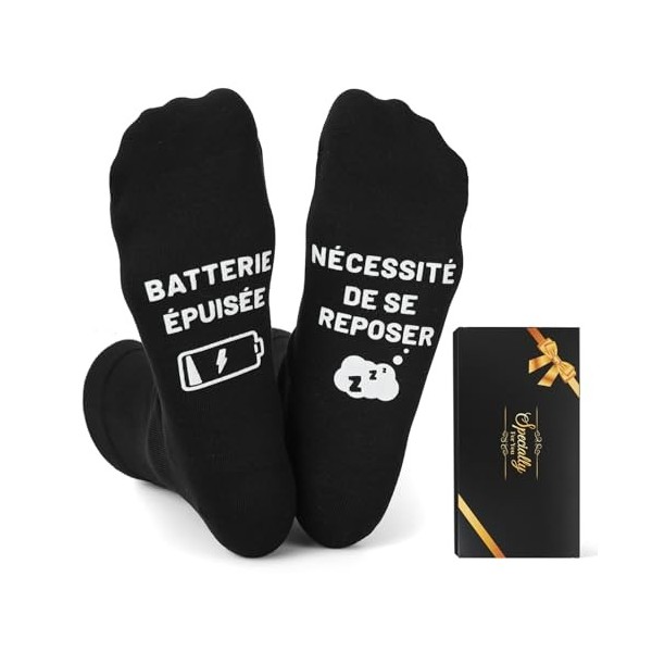 Sunia Chaussette Homme Humour,Chaussettes Antidérapantes pour hommes,Idee Cadeau Anniversaire Homme Noel Fête des Pères,Cadea