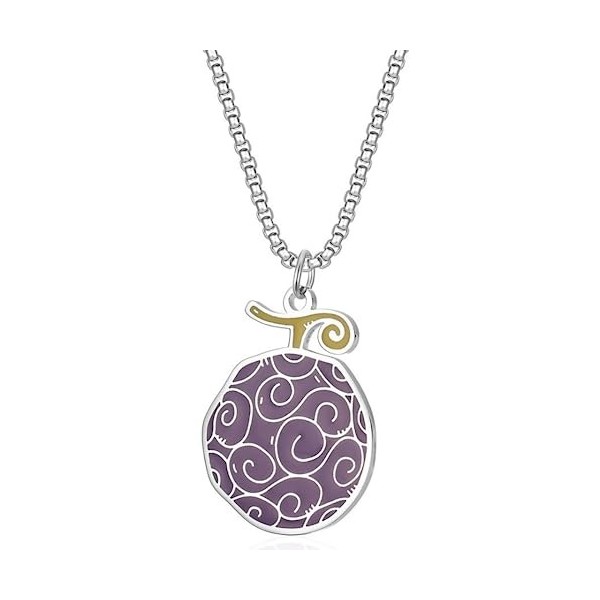JOHLCR Anime ONE PIECE Collier En Alliage Personnages De Dessins Pendentif Fruit Du Démon Accessoires Dhabillage De Fête De 