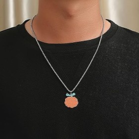 JOHLCR Anime ONE PIECE Collier En Alliage Devil Fruit Pendentif Accessoires Flame-Flame Fruit De Personnage Danime Mode Légè