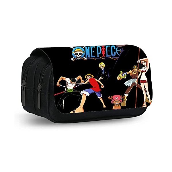 One Piece Étui à Crayons,One Piece Trousse Scolaire,One Piece Trousse à Crayons, Trousse de Crayon Multifonction,Trousse Scol