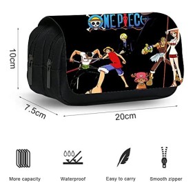 One Piece Étui à Crayons,One Piece Trousse Scolaire,One Piece Trousse à Crayons, Trousse de Crayon Multifonction,Trousse Scol