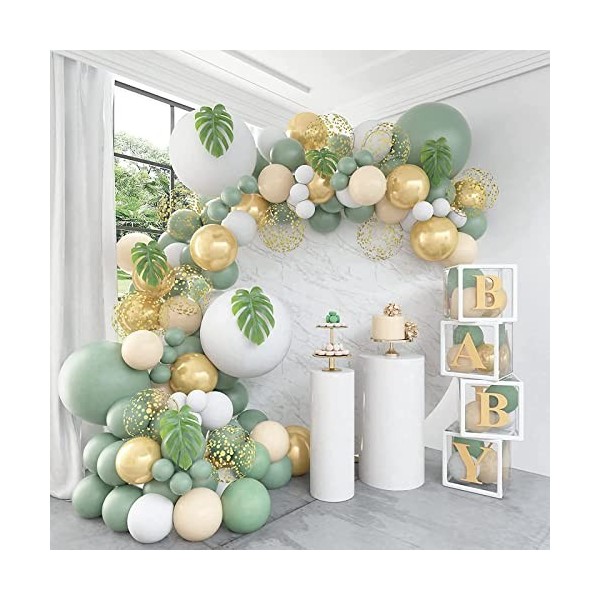 Kit Arche Ballon Or Rose, 101pcs Arche Ballon Anniversaire Rose Doré Blanc, Guirlande Ballon Rose Gold pour Fête Anniversaire