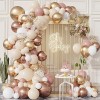 Kit Arche Ballon Or Rose, 101pcs Arche Ballon Anniversaire Rose Doré Blanc, Guirlande Ballon Rose Gold pour Fête Anniversaire