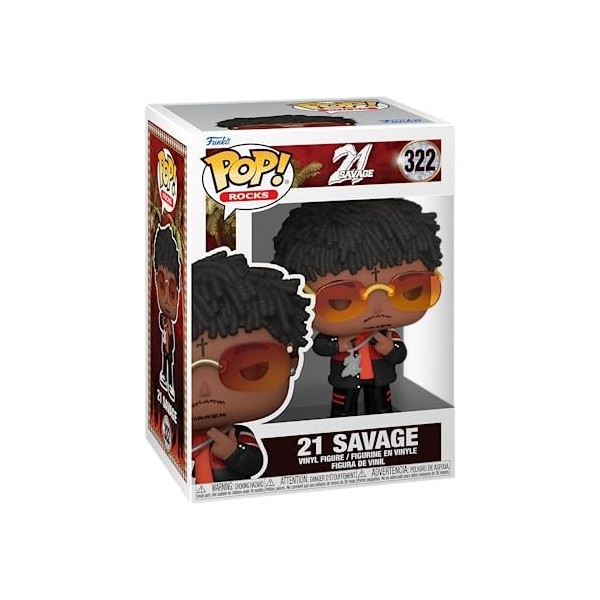 Funko Pop! Rocks: 21 Savage - Figurine en Vinyle à Collectionner - Idée de Cadeau - Produits Officiels - Jouets pour Les Enfa
