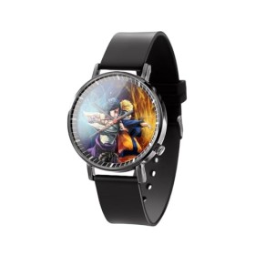 GuoqiaikSTO Naruto Series, Anime,Étanche Analogique Quartz Bracelet en Cuir Montre Mode Montre Unisexe Garçon Fille Cadeau.