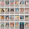Poster One Piece Wanted, Anime Poster Affiche One Piece Wanted Poster Manga Nouvelle édition Papier Kraft - 24 affiches 28,5