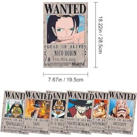 Poster One Piece Wanted, Anime Poster Affiche One Piece Wanted Poster Manga Nouvelle édition Papier Kraft - 24 affiches 28,5