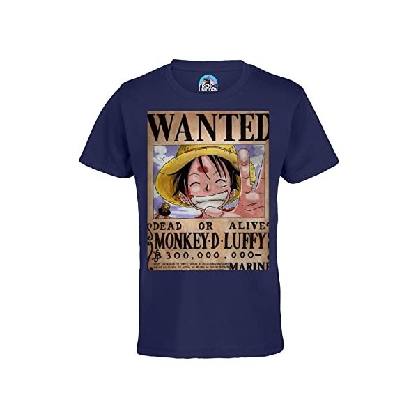 T-Shirt Enfant Mixte One Piece Monkey D Luffy Recompense 300 Millions De Berry