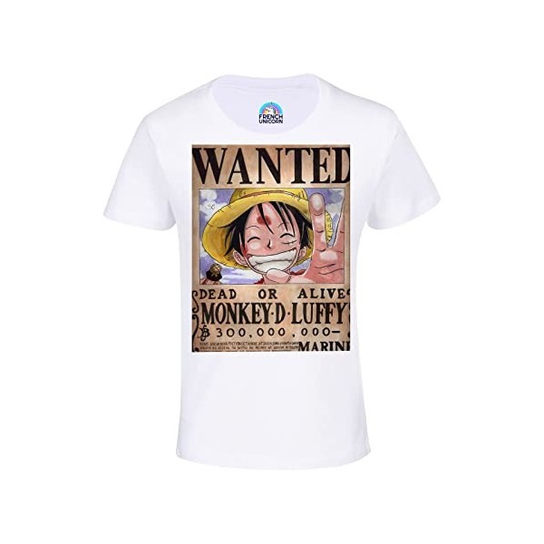 T-Shirt Enfant Mixte One Piece Monkey D Luffy Recompense 300 Millions De Berry