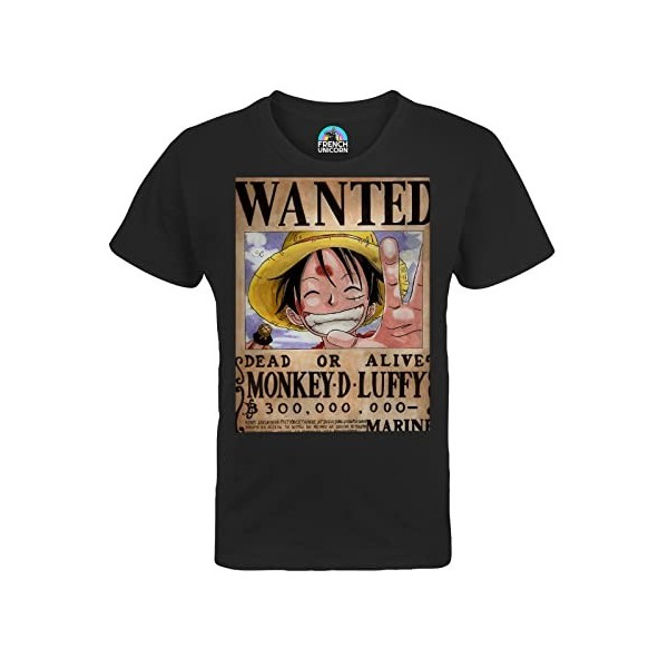T-Shirt Enfant Mixte One Piece Monkey D Luffy Recompense 300 Millions De Berry