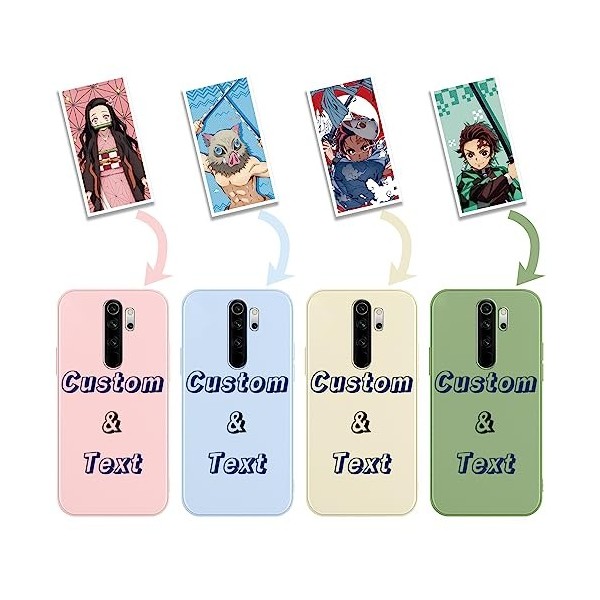 Coque Pour Xiaomi Redmi Note 8 Pro 6.53 Anime Demon Slayer Tanjirou Kamado Nezuko Zenitsu Inosuke Giyuu Shinobu Manga Dessi