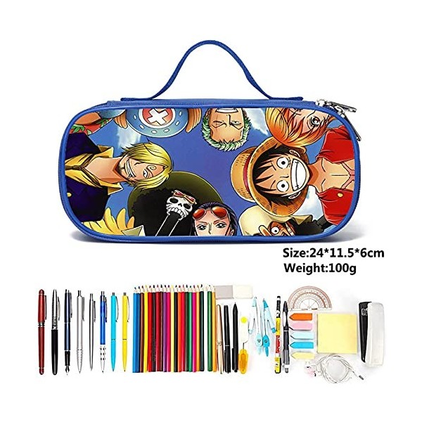 Trousse Scolaire One Piece Manga Luffy Trousse - simyron Trousse à Crayons Garçon Pochette à Crayons Enfants Étui à Crayons T