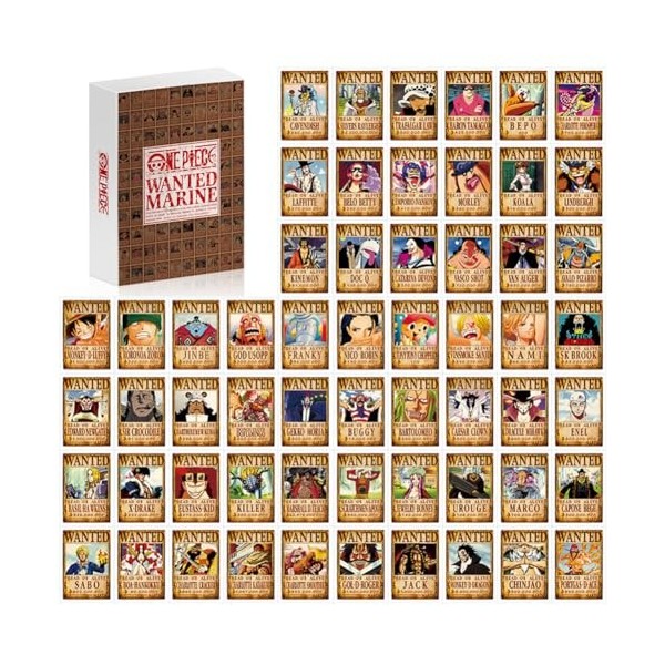 IOSCDH Cartes Postales 100 Cartes Postales One Piece One Piece Wanted Poster Anime Carte Postale Vintage Affiche Décoration A