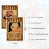 IOSCDH Cartes Postales 100 Cartes Postales One Piece One Piece Wanted Poster Anime Carte Postale Vintage Affiche Décoration A