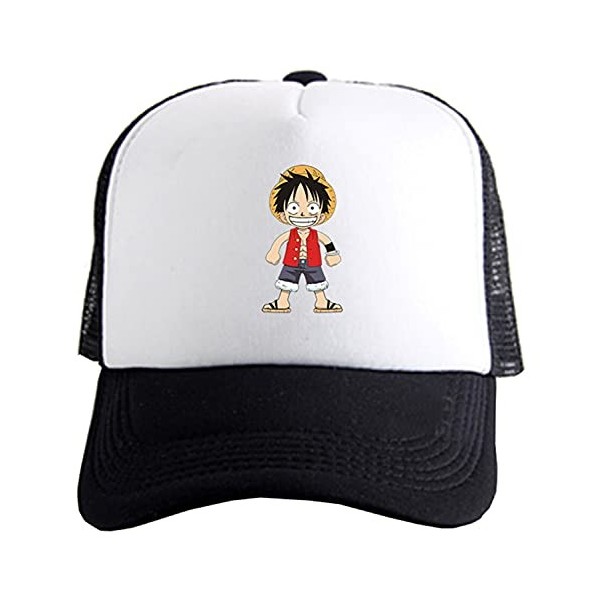 WANHONGYUE One Piece Monkey D Luffy Anime Casquette de Baseball Unisexe Réglable Baseball Cap Trucker Mesh Cap Été Snapback C