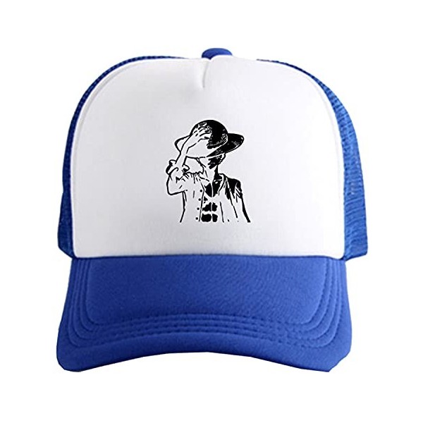 WANHONGYUE One Piece Monkey D Luffy Anime Casquette de Baseball Unisexe Réglable Baseball Cap Trucker Mesh Cap Été Snapback C