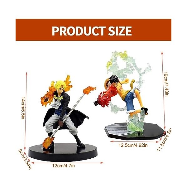 Générique One Piece Anime Action Figure, Figurine Manga Statue de Héros du Modèle de Dessin Animé PVC Anime Decoration Cadeau