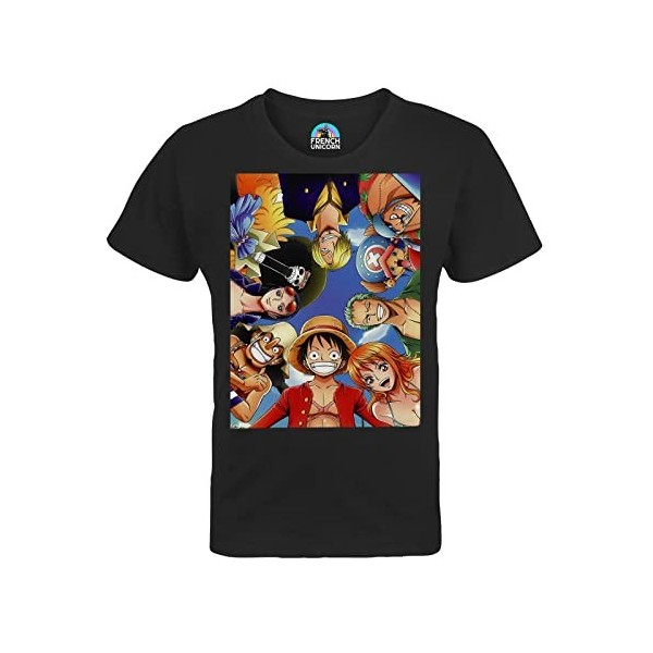 T-Shirt Enfant Mixte One Piece Equipage Pirate Selfie Manga Anime Japon