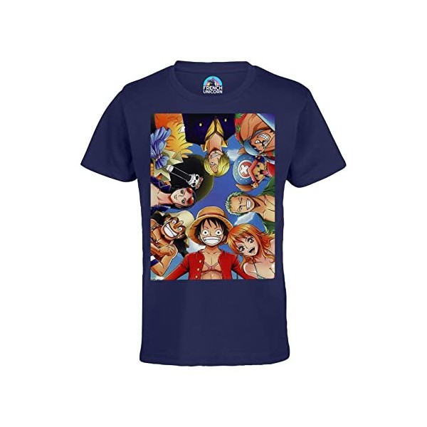 T-Shirt Enfant Mixte One Piece Equipage Pirate Selfie Manga Anime Japon
