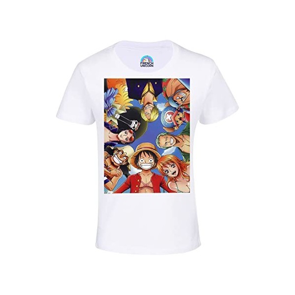 T-Shirt Enfant Mixte One Piece Equipage Pirate Selfie Manga Anime Japon
