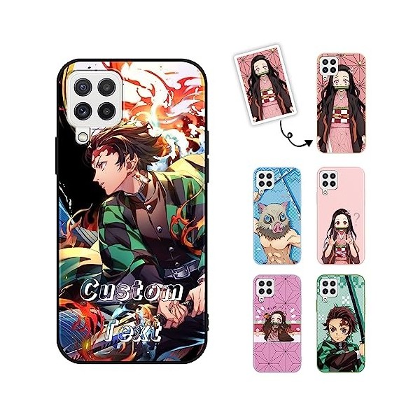 Coque Pour Samsung Galaxy A22 4G/M32/M22 6.4 Anime Demon Slayer Tanjirou Kamado Nezuko Zenitsu Inosuke Giyuu Shinobu Manga 