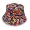 PQKL-party One Piece Chapeau de Pêcheur, Chapeau One Piece Anime Occasionnel de Soleil, Chapeau de Pêche, Réversible Été Chap