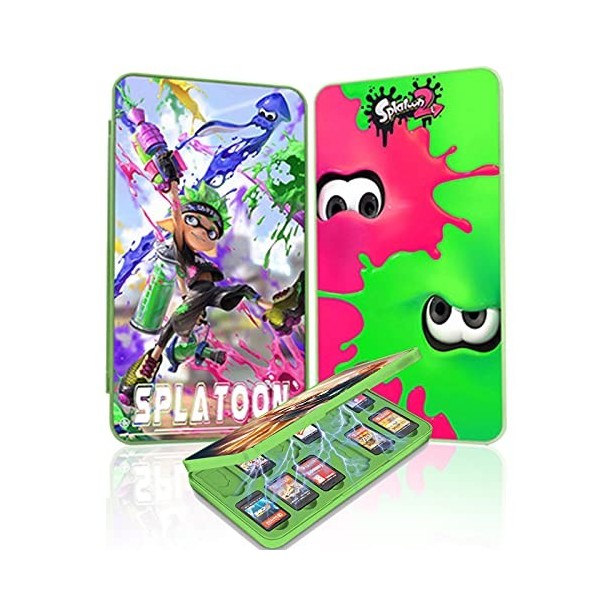 iQiin Étui pour Carte de Switch, Stockage Jeu Nintendo Nouvel Etui Protection Mince Portable 3D Dynamic Vision, 24 Cartes TF 