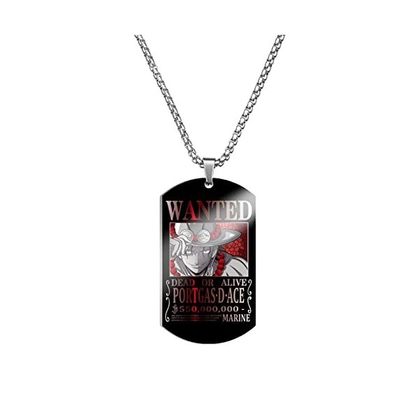 MAMON O.ne Piece Collier, Collier de Anime Jeux de rôles Accessoires, Anime Bijoux pour Garçons Filles Adolescents Fan DAnim