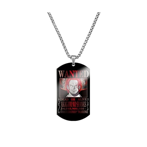 MAMON O.ne Piece Collier, Collier de Anime Jeux de rôles Accessoires, Anime Bijoux pour Garçons Filles Adolescents Fan DAnim