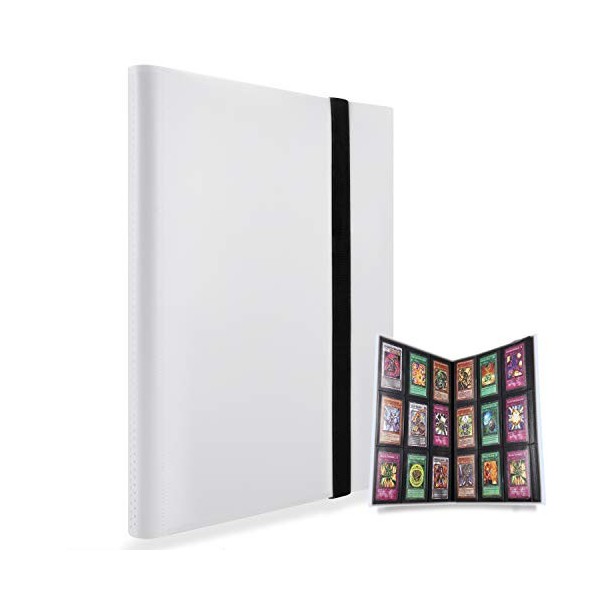 MUROAD Classeur pour cartes à collectionner, Porte cartes rangements pour 360 cartes, Compatible avec pokemon cartes Noir 