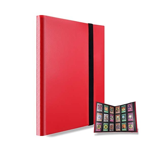 MUROAD Classeur pour cartes à collectionner, Porte cartes rangements pour 360 cartes, Compatible avec pokemon cartes Noir 