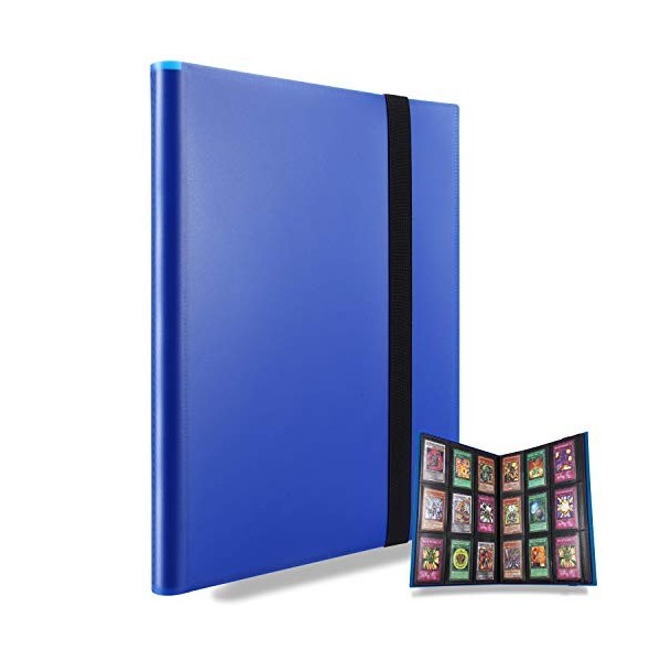 MUROAD Classeur pour cartes à collectionner, Porte cartes rangements pour 360 cartes, Compatible avec pokemon cartes Noir 