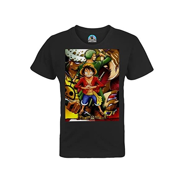 T-Shirt Enfant Mixte One Piece Luffy Tragalga Zoro Pirates Manga