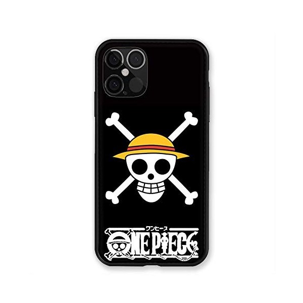 Coque pour Iphone 12/12 Pro Manga One Piece Ace Noir