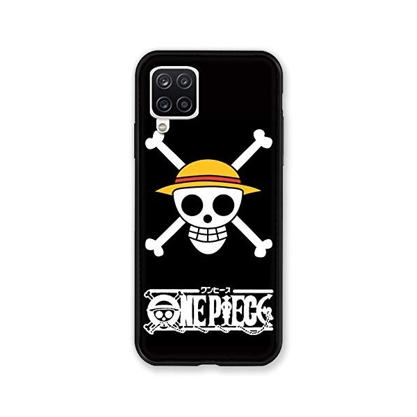 Cokitec Coque pour Samsung Galaxy A12 Manga One Piece Tete de Mort Multicolore